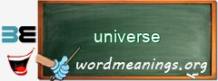 WordMeaning blackboard for universe